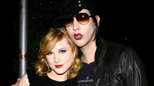 Marilyn Manson y Evan Rachel Wood en 2007 (AFP)