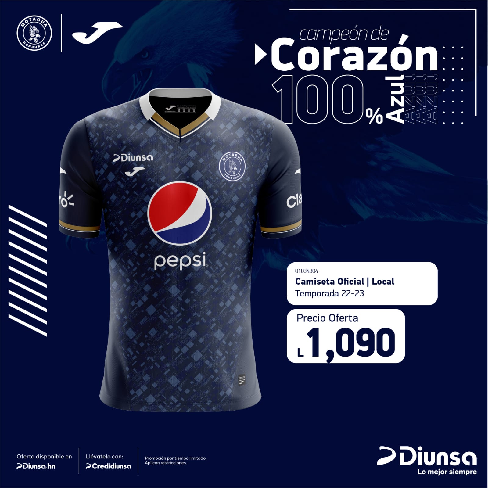 Diunsa, Joma y Motagua lanzan su nueva camiseta Inter Honduras